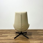 Cassina 315 EXORD PRO カッシーナ 315エクソードプロ ラウンジチェア 回転いす 本革 デザイナーズ家具 モダン ベージュ系【中古】【300サイズ】