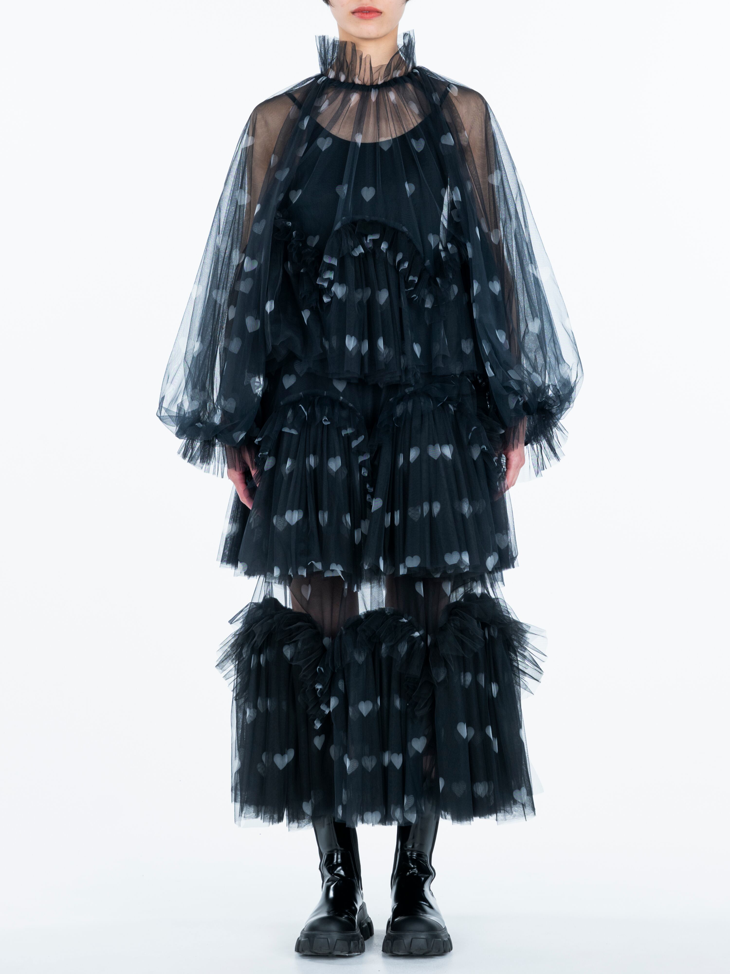 Viviano Tulle Layered Lace Shirt