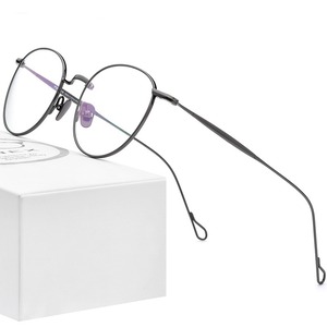 Bicolor Oval Round Titanium Glasses -round- / バイカラー オーバル ラウンド チタン メガネ -ラウンド-