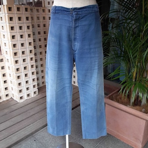 50~60's "BARBE BLEUE" Moleskin work pants / 50~60年代 "バーブブルー" モールスキン ワークパンツ