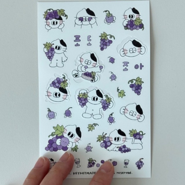 ★予約 KEYKEYMADE 〔sticker -ぶどう-〕