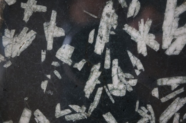 カリフォルニア州産チャイニーズライティングストーン 額装 Chinese Writing Stone 2098