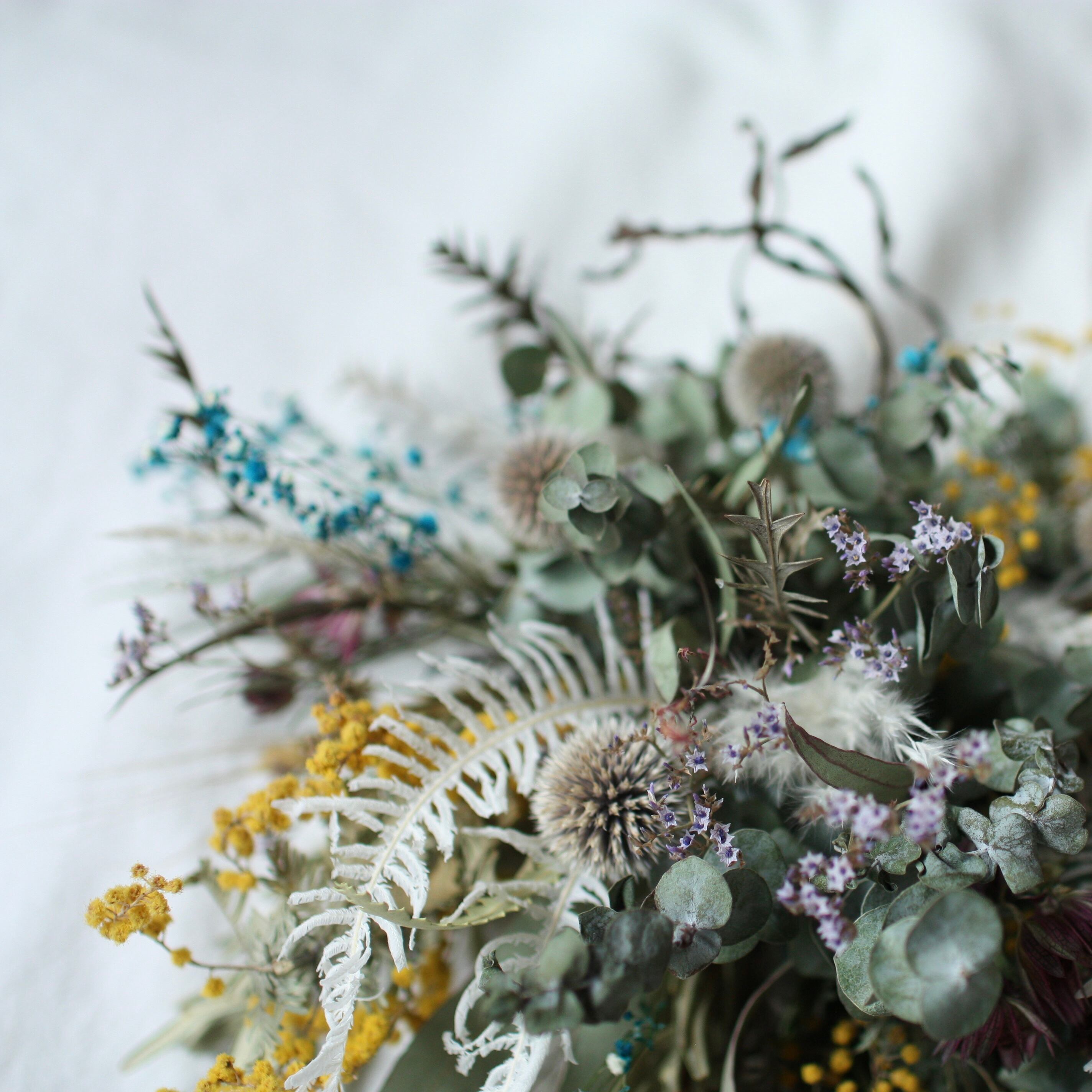 Dry Bouquet お花 かわいい ブーケ おしゃれ ドライフラワー ドライ 染めかすみ アスチルベ ユーカリ ライスフラワーなど 花束 アレンジ