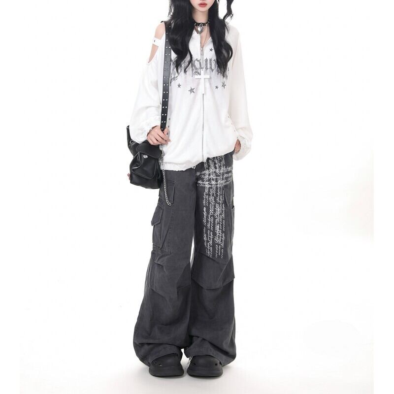 Printed cargo pants r0092