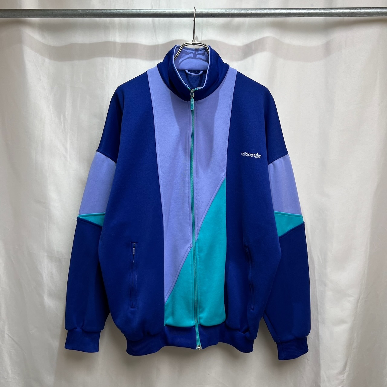 90s adidas マルチカラー トレフォイルロゴ トラックジャケット