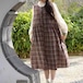 レトロチェック柄ジャンパースカート ・9837