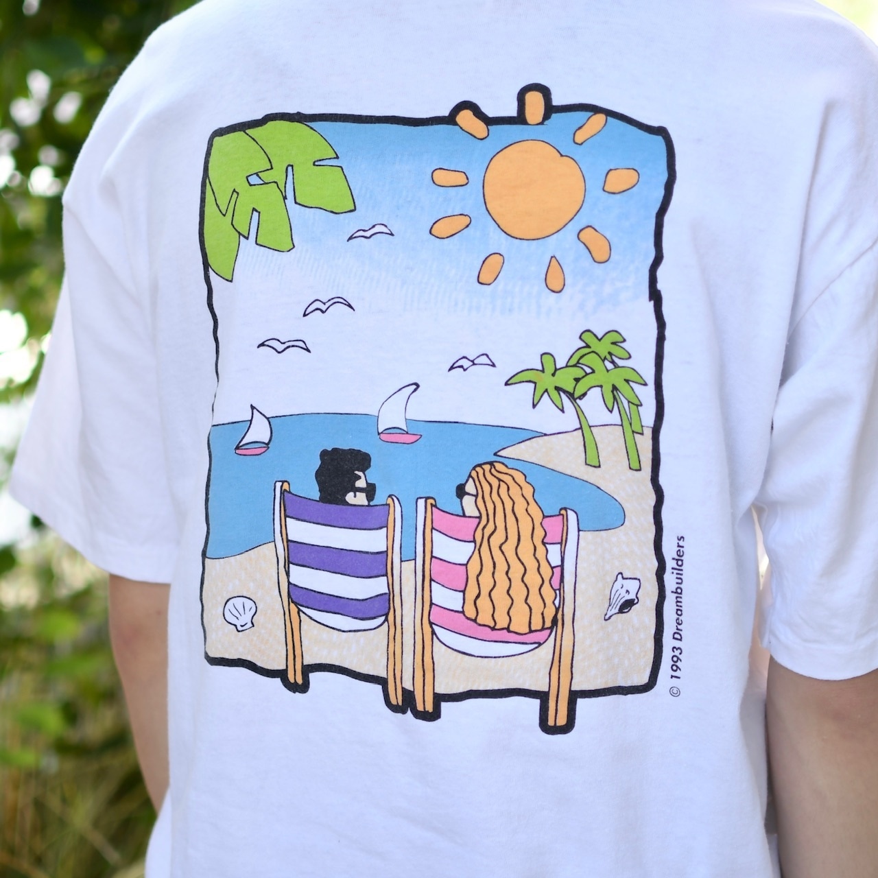 90's summer beach graphic souvenir tee