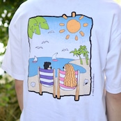 90's summer beach graphic souvenir tee