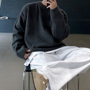 シンプルラウンドネックニット　MT0080360