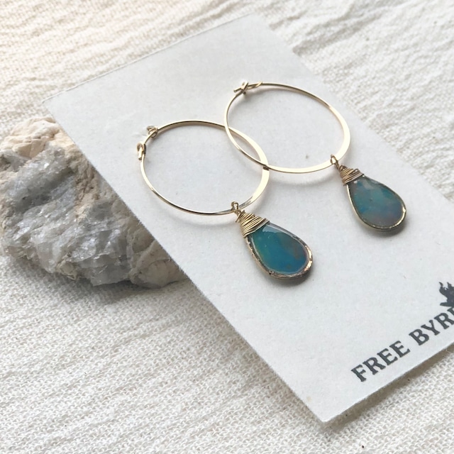 Re.circle accessory  (小) 14kgf フープピアス　海洋プラスチックをアップサイクルしたアクセサリー　