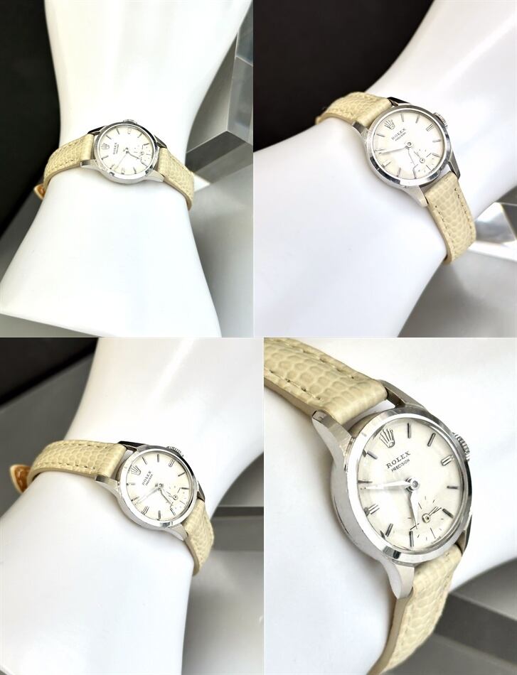 Rolex precision 手巻き レディース 9k ROLEX PRECISION ロレックス プレシジョン スモールセコンド 手巻き 白