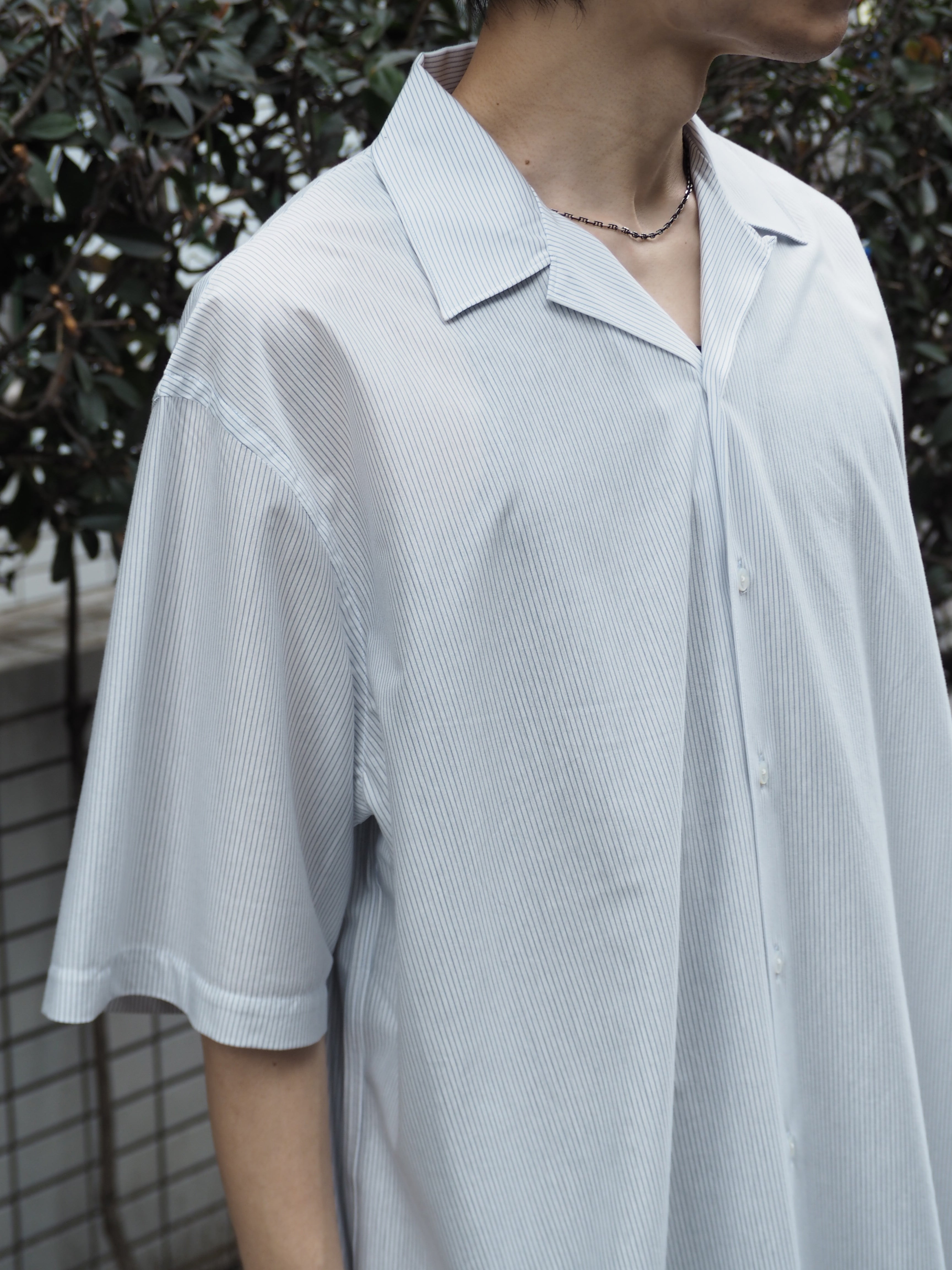 LAST1】KANEMASA PHIL. 46G Stripe Ether Shirt(WHITE BLUE