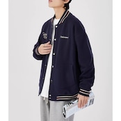 ボタンフロント リブ襟スタジアムジャケット af0488