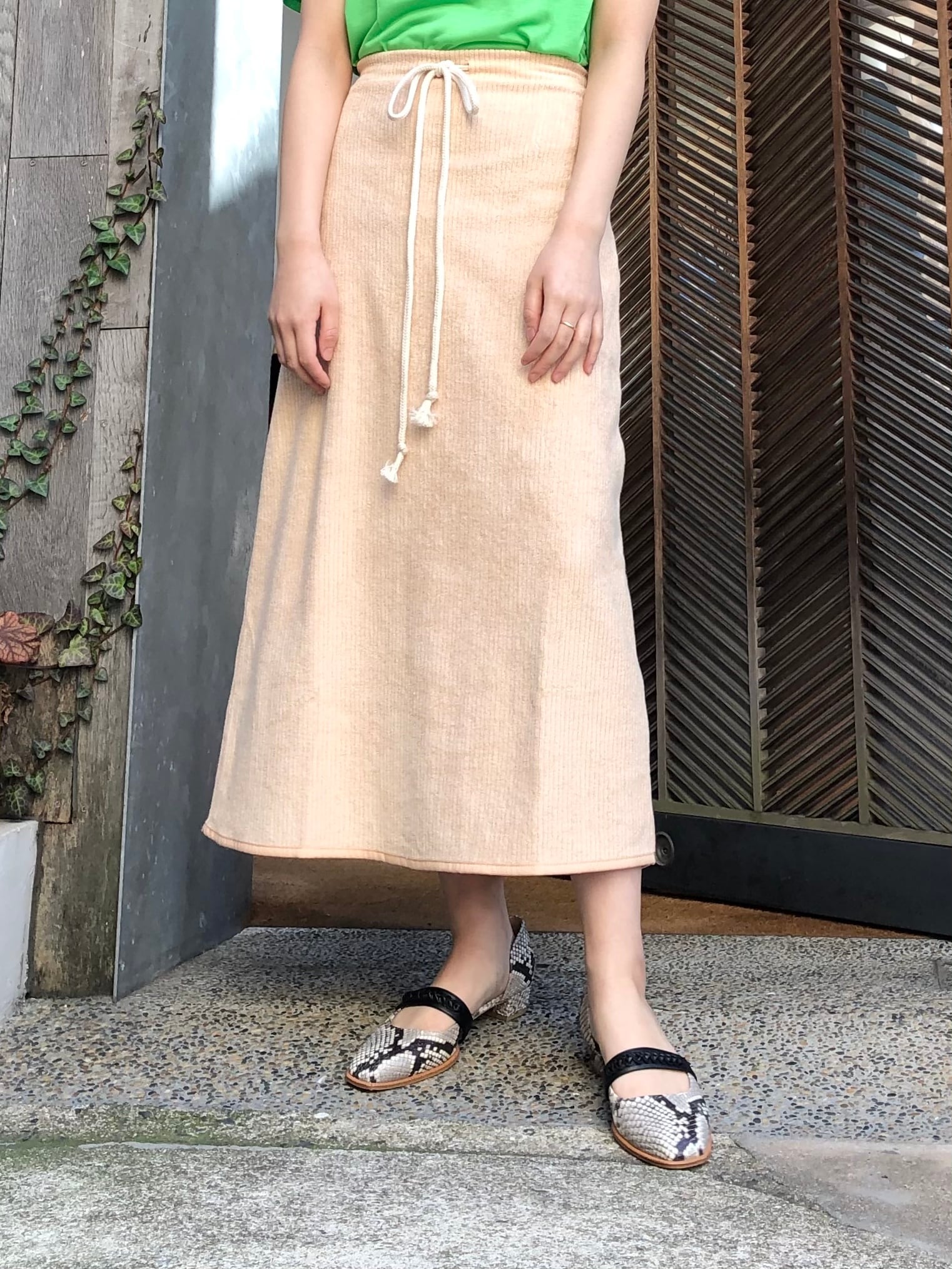 baserange Douglas Skirt ベースレンジ　リブ　スカート