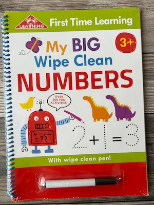 【英語絵本】My Big Wipe Clean Numbers （３歳＋学習ブック）