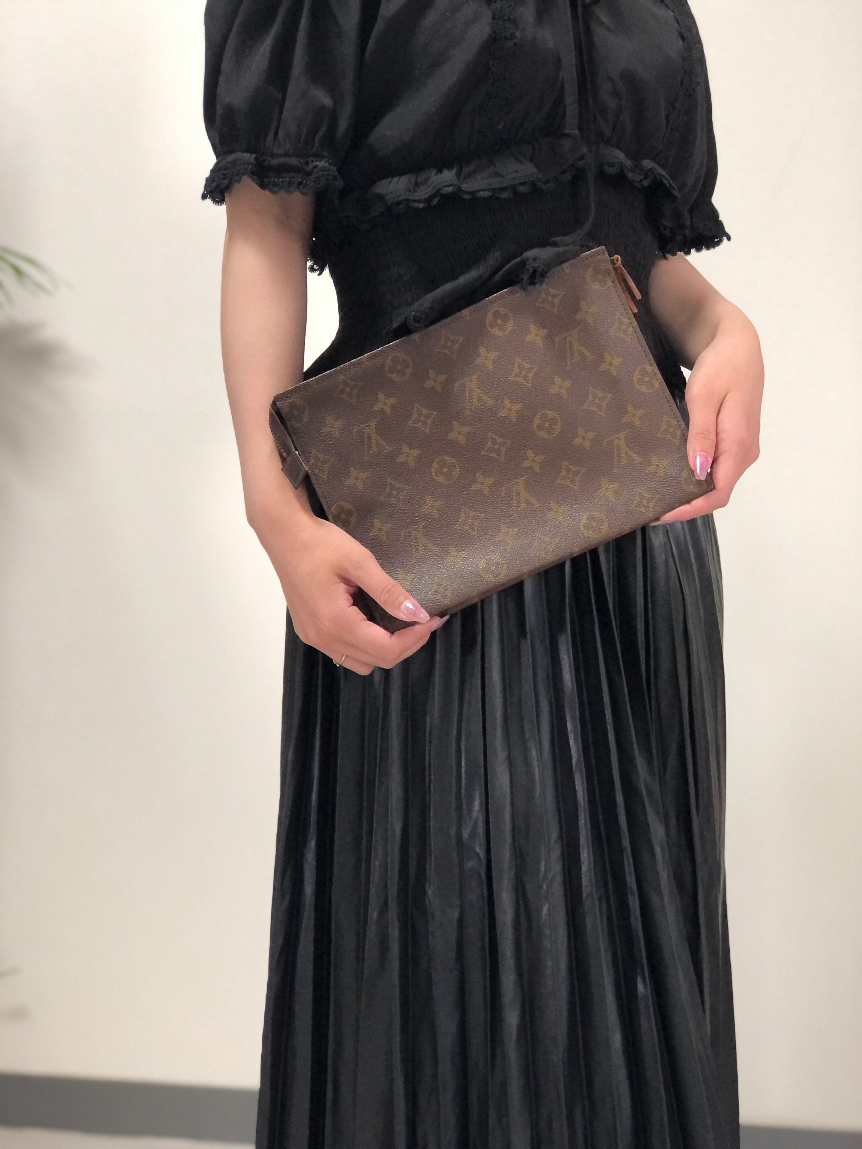 LOUIS VUITTON ヴィトン モノグラム クラッチバッグ ブラウン vintage