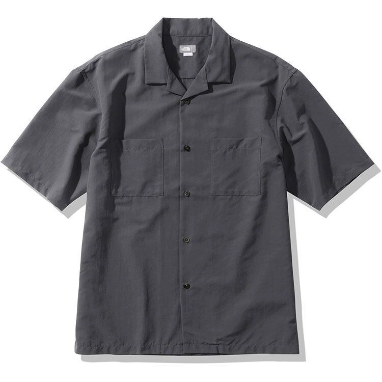 THE NORTH FACE (ザノースフェイス) ビッグシルエット ショートスリーブ ブラックロックシャツ (AG)アスファルトグレー NR22062