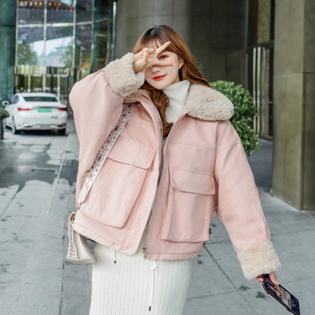 早い者勝ち ダウンコート コットンジャケット エレガント 子羊の毛 韓国版