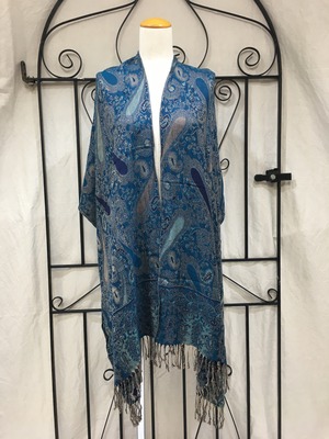 USA VINTAGE PAISLEY PATTERNED LARGE SIZE STOLE/アメリカ古着ペイズリー柄大判ショール