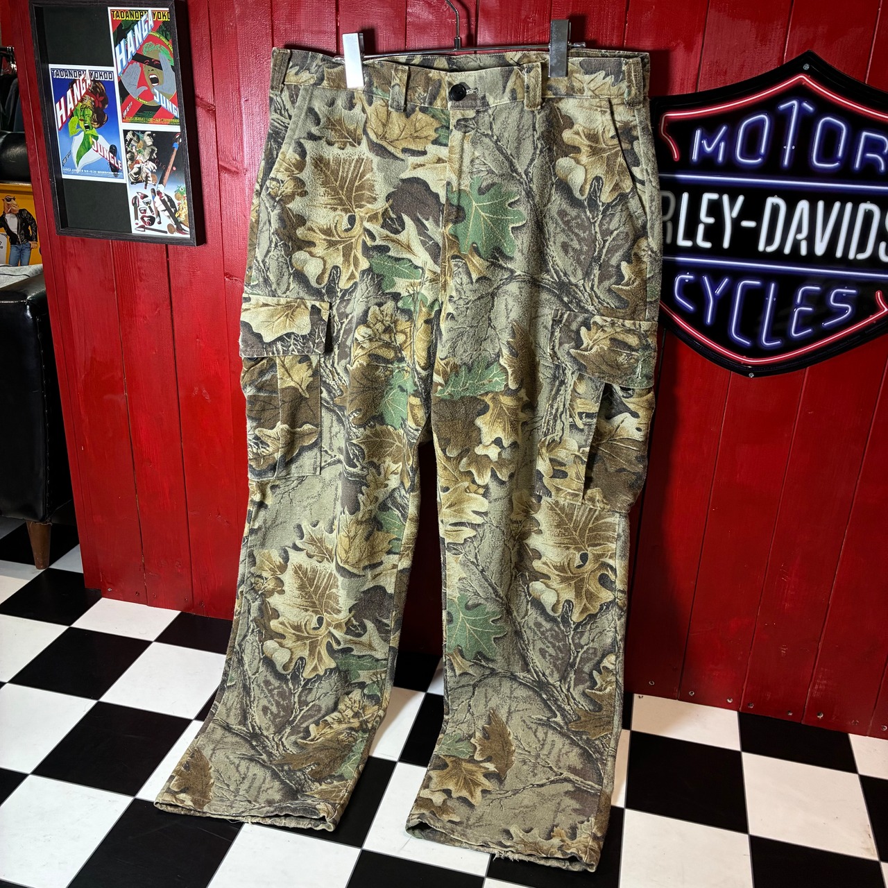 90s CANADA製 / シャモアクロス ヴィンテージ リアルツリーカーゴパンW38