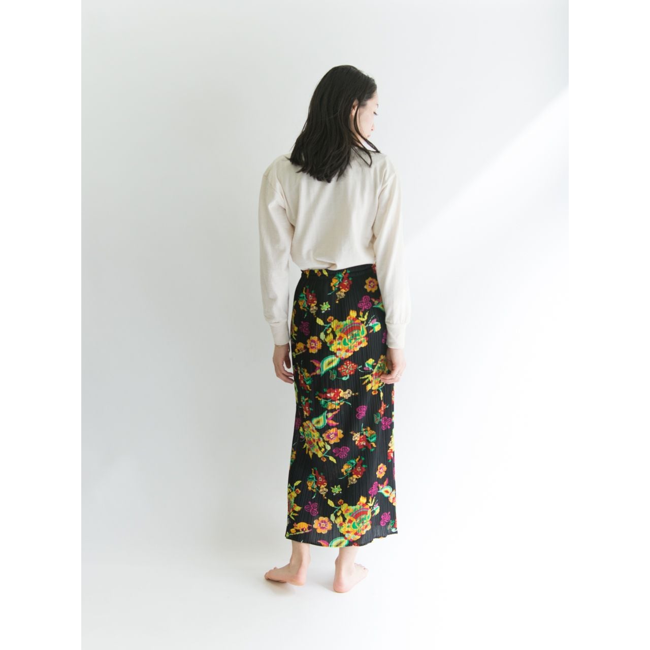 【PLEATS PLEASE ISSEY MIYAKE】90's slit long skirt(プリーツプリーズ イッセイミヤケ スリットロングスカート)2c