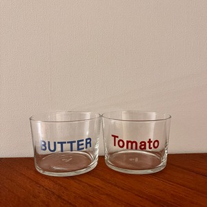 butter tomato glass 230ml 2type / バター トマト グラス レタリング ホームカフェ コップ 耐熱ガラス 韓国 北欧 インテリア 雑貨