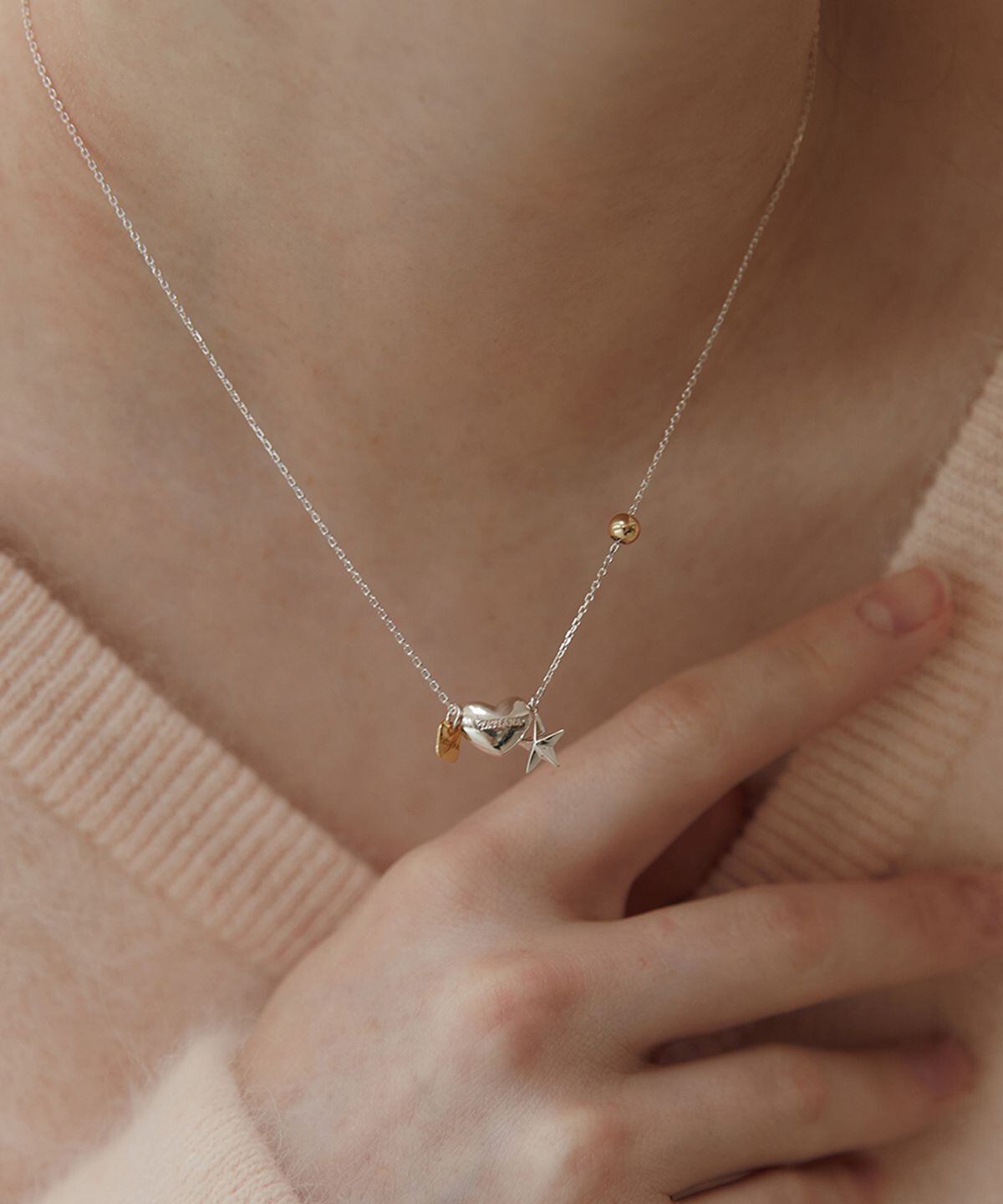 人気【TATIANA】Multi Ornament Necklace☆追跡付 ☆aespa ウィンター 着用!!【TATIANA】(SILVER925) Multi