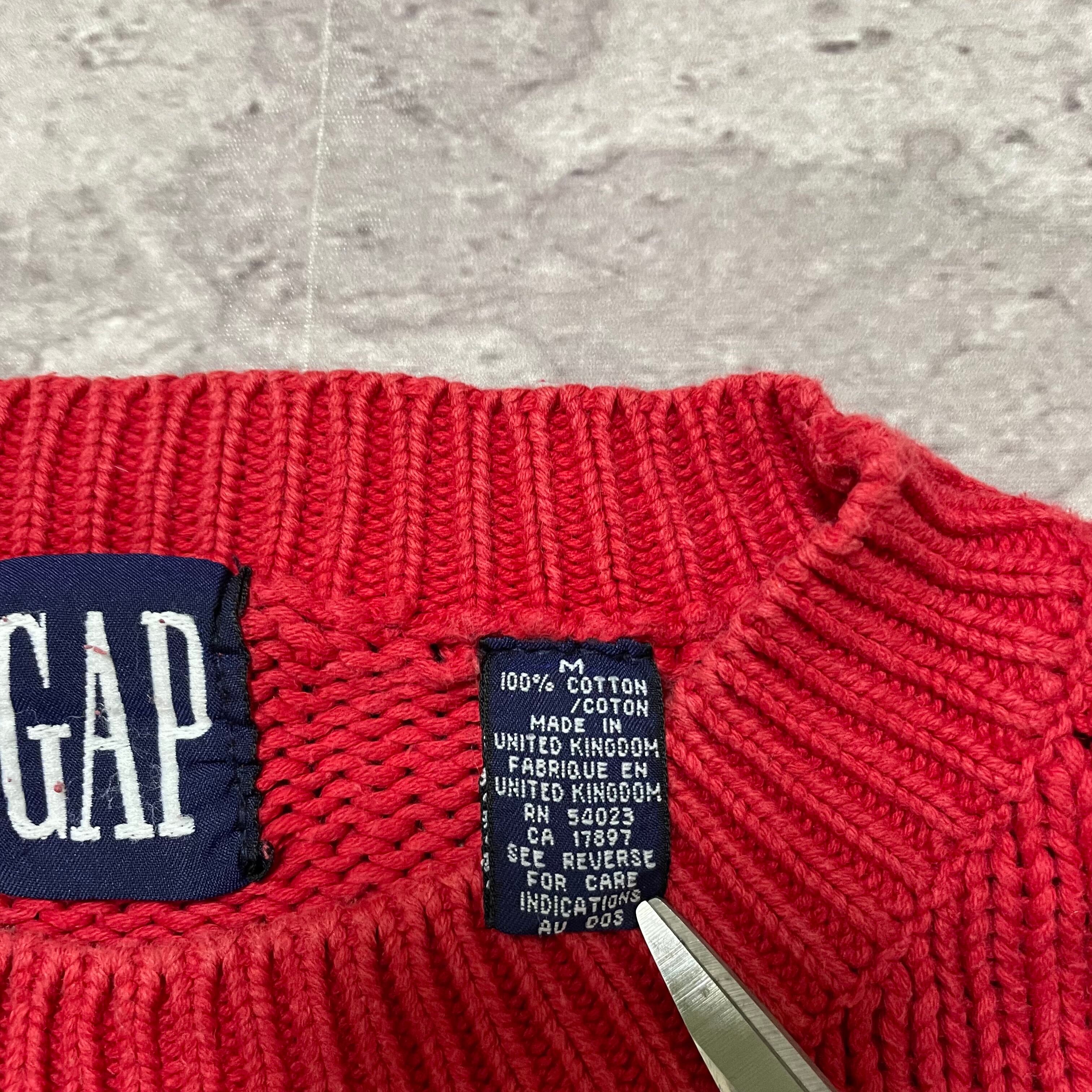 90s OLD GAP Cable knit 100%cotton UK
