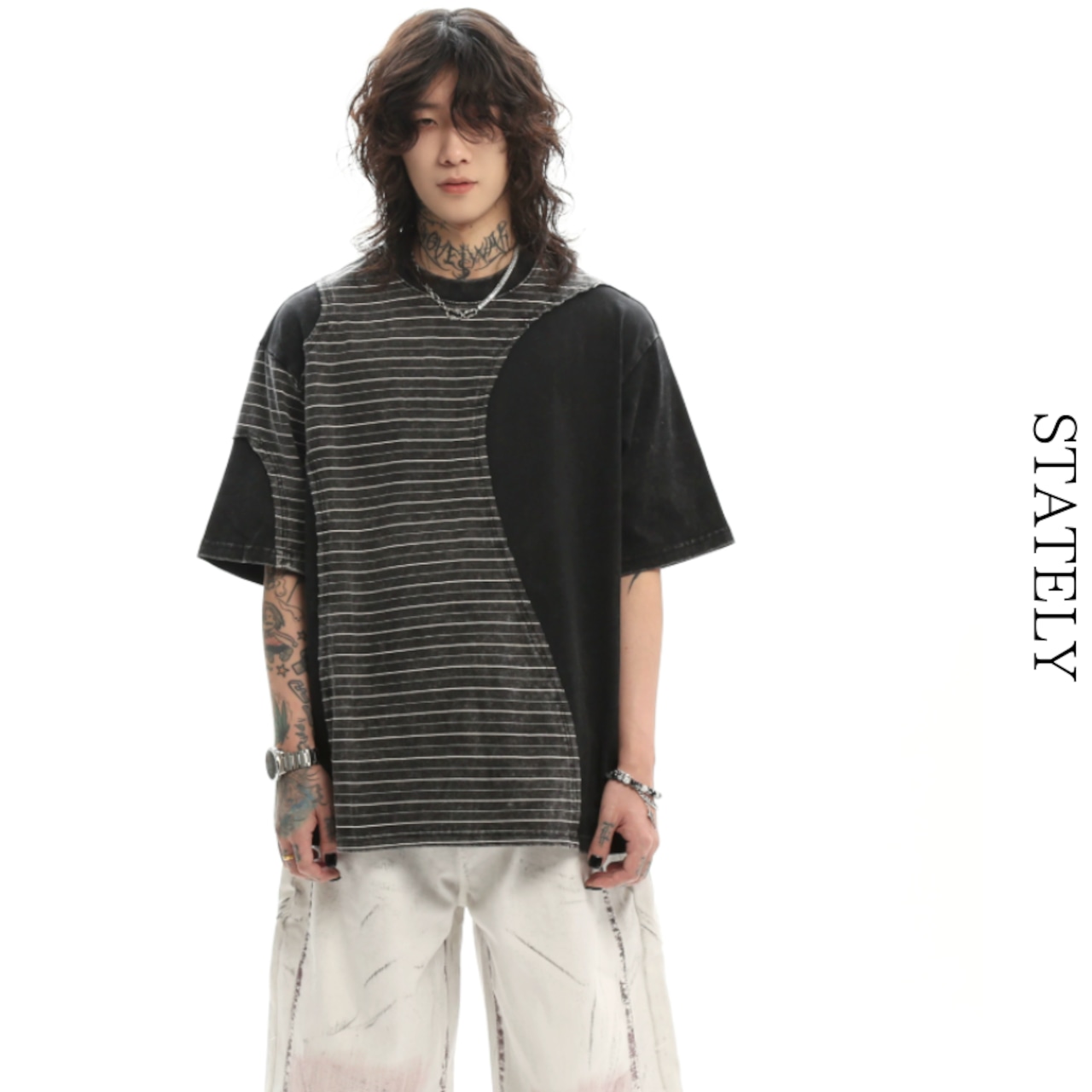 カーブストライプTee/2color_T260・画像5