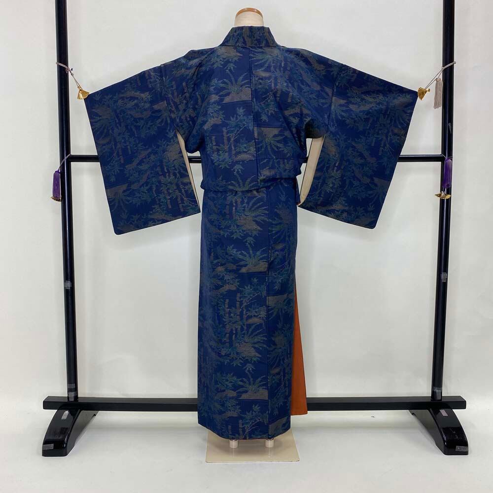 定価20万☆米沢紬お召裄丈76cm身丈144丹後正絹男性着物 定価20万☆米沢紬お召裄丈76cm身丈144丹後正絹男性着物