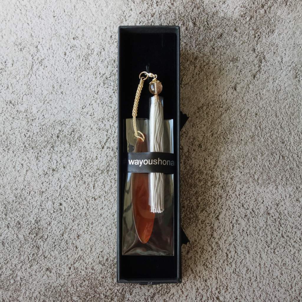h*a様 美品✨金糸入り ゴールド ルチルクォーツ グラデーション セミロングネ 天然石チャーム ゴールドルチルクォーツ 手染めグラデーションタッセル