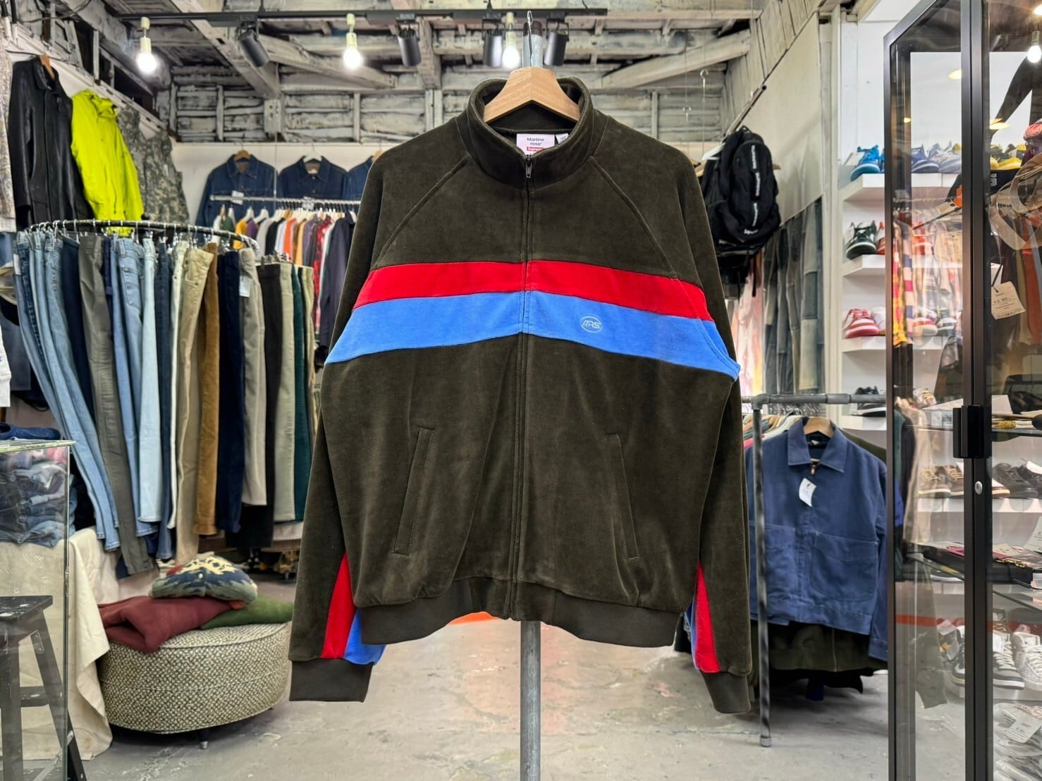 Supreme × MARTIN ROSE VELOUR TRACK JACKET BROWN LARGE 28913 