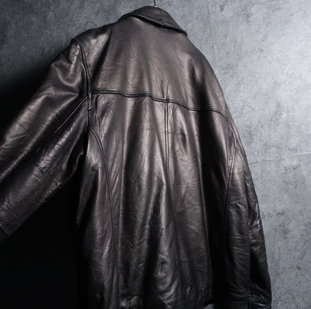 DOCKERS” Black Fade Swing Top Leather Jacket | 古着屋 FORCE