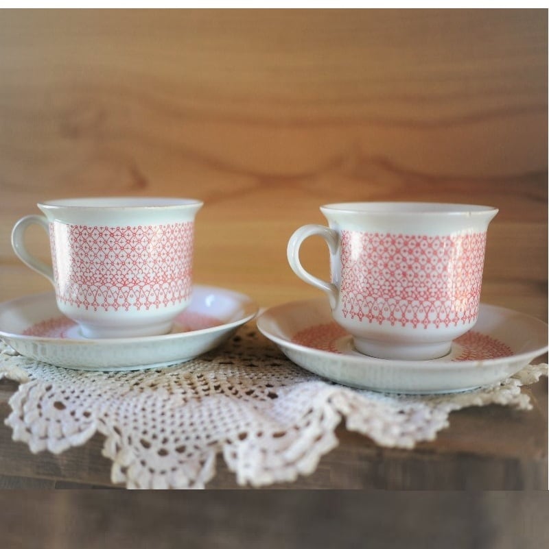 ARABIA 瓔珞紋 カップ&ソーサー2P '60 フィンランド