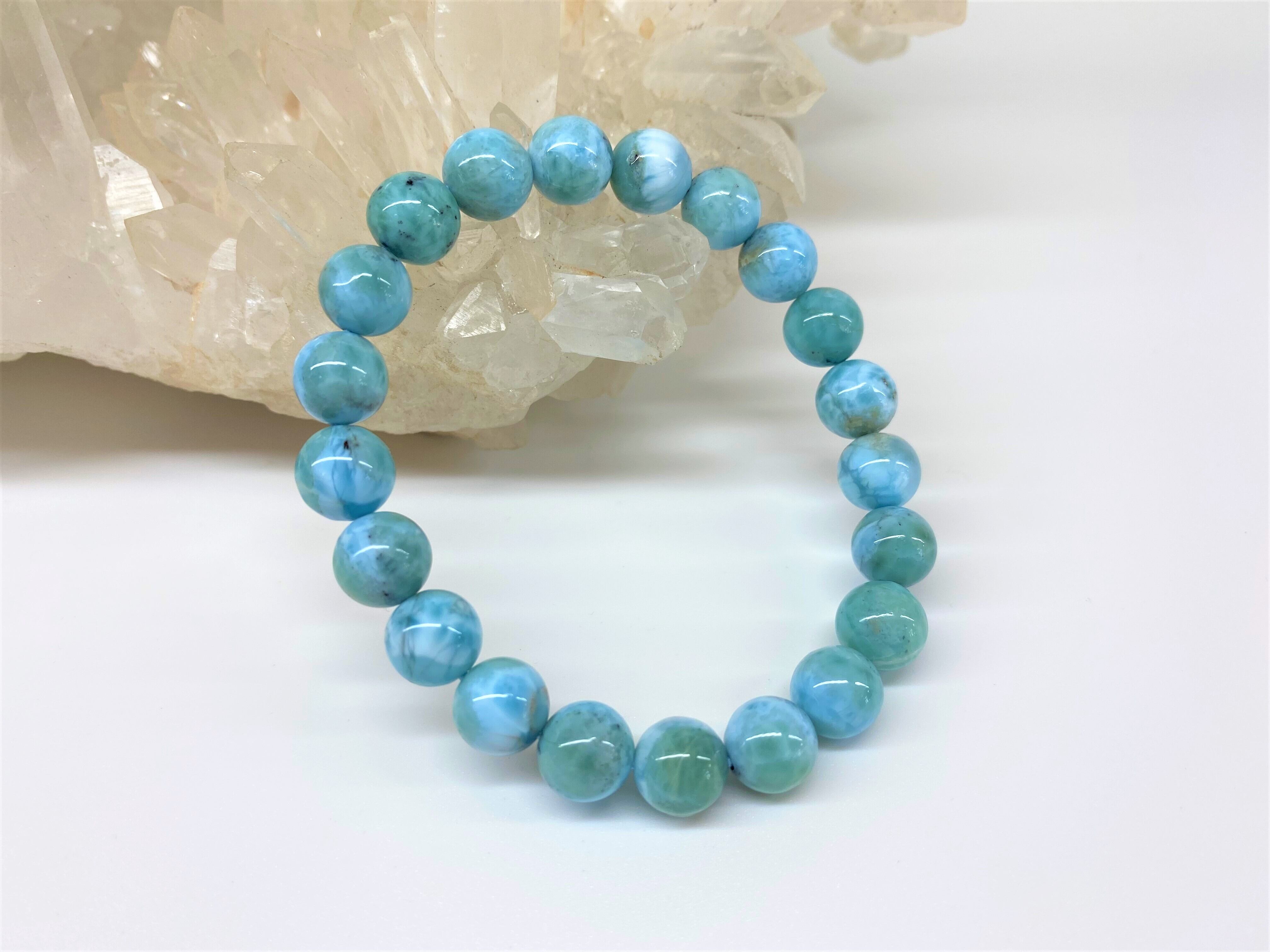 【高品質・現品】ラリマー 天然石 ブレスレット 9mm 亀模様が美しい 高品質・現品】ラリマー 天然石 ブレスレット 9mm 亀模様が美しい 高