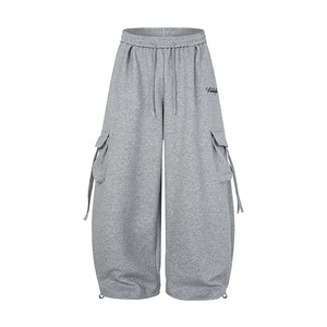 ドローストリング ワイドカーゴスウェットパンツ el1649