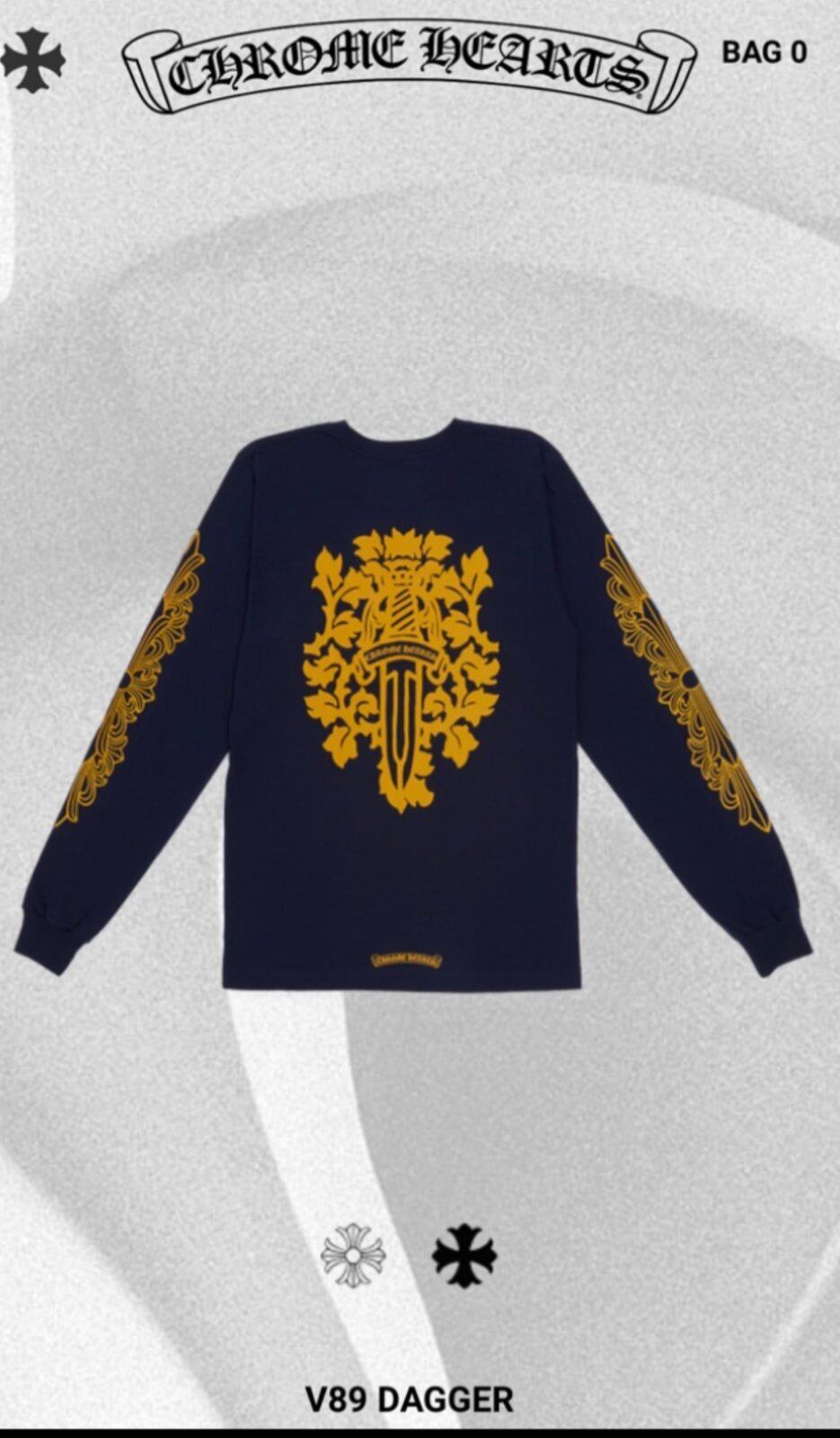 CHROME HEARTS クロムハーツ V89 DAGGER 長袖 ロンT