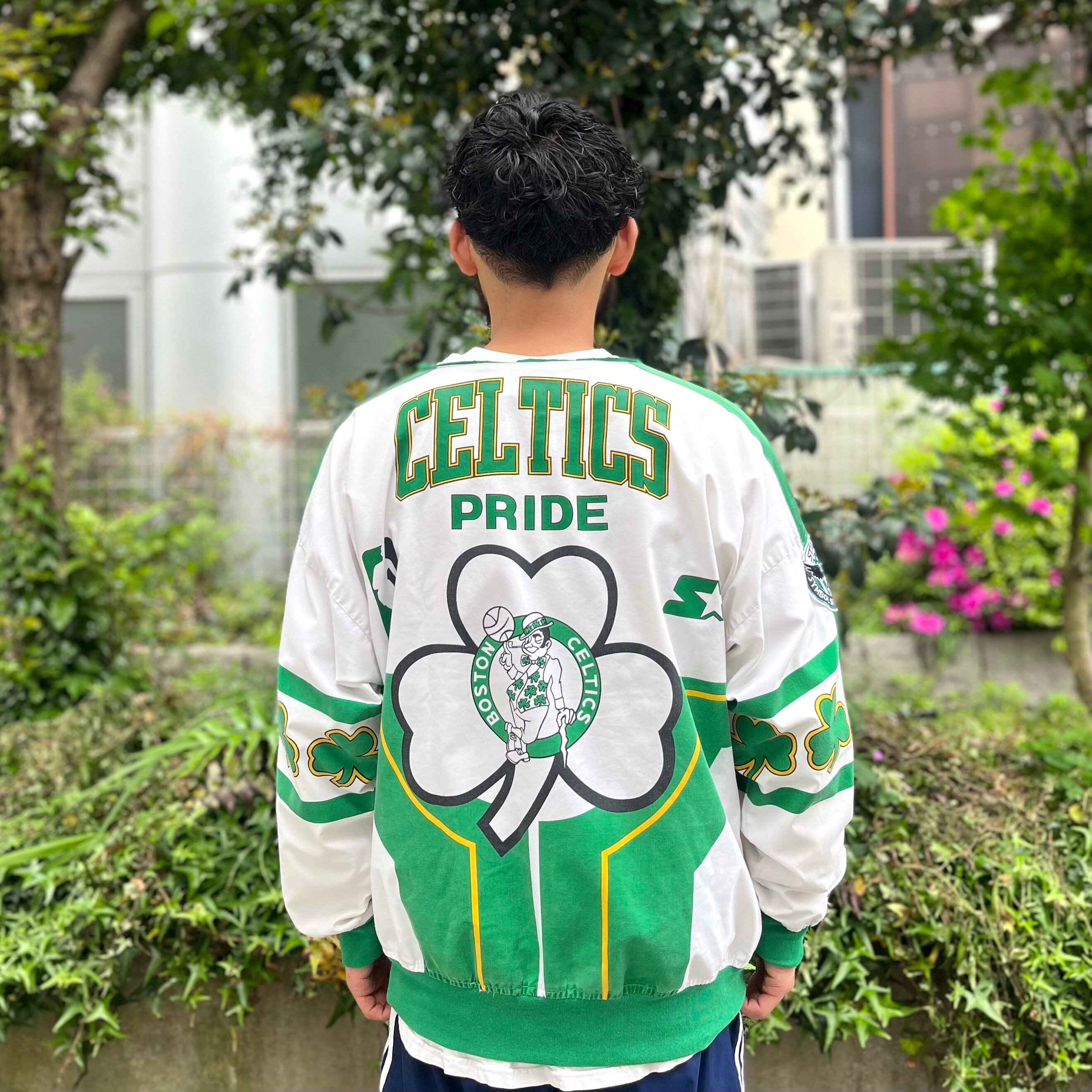 90年代 Size: XL程度 【BOSTON CELTICS】STARTER スターター ボストンセルティックス 長袖 Tシャツ ロンT 古着  古着屋 高円寺 ビンテージ