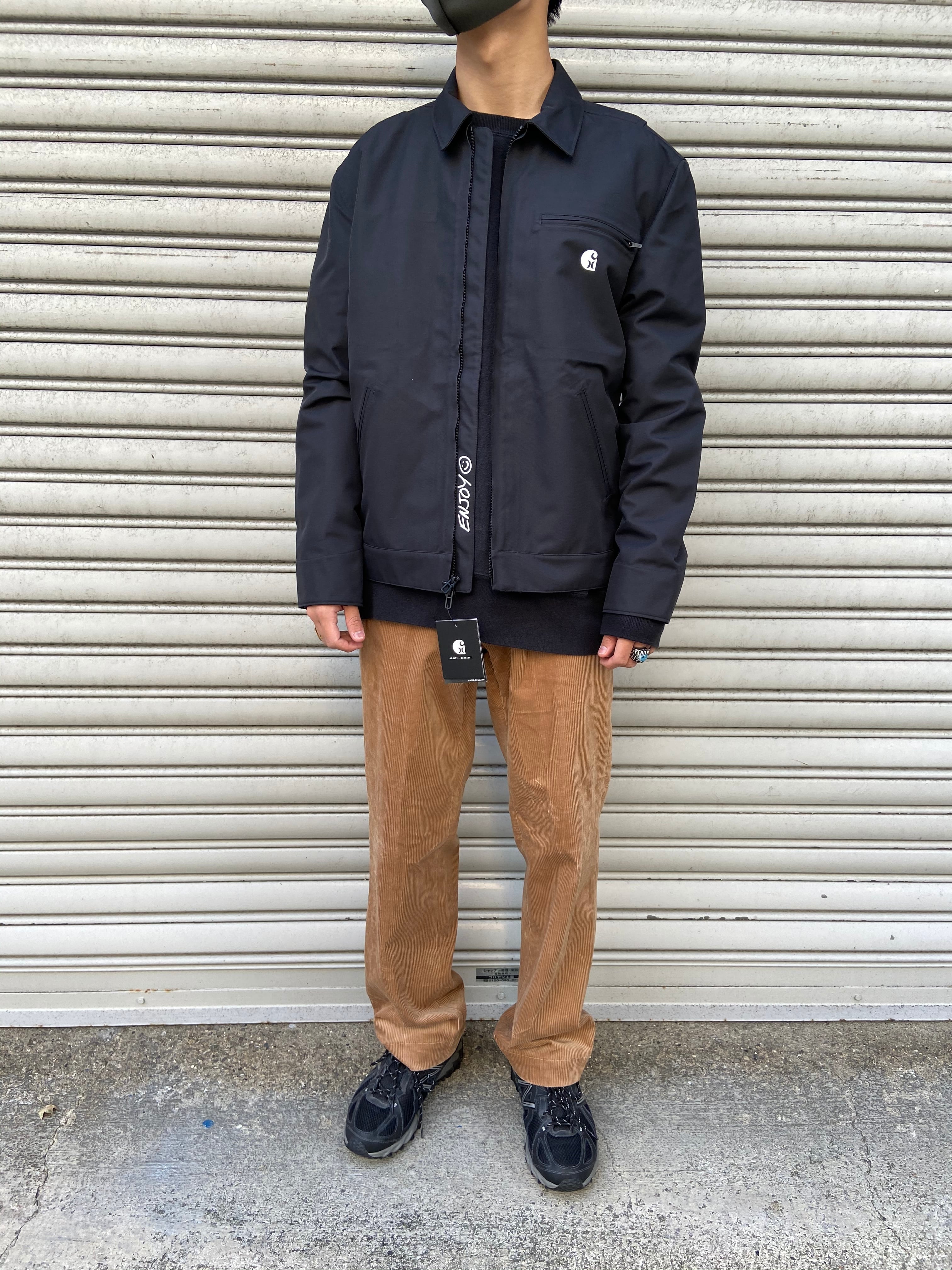 送料無料』新品タグ付き Carhartt×Hurley デトロイトジャケット 黒 XS ...