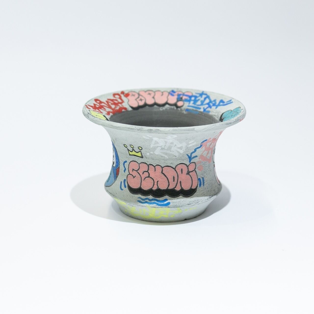 【新着】ハイパーポットクリエイター "阿萬" × aobouzu グラフィティ鉢 4【仙台スケートパーク鉢】