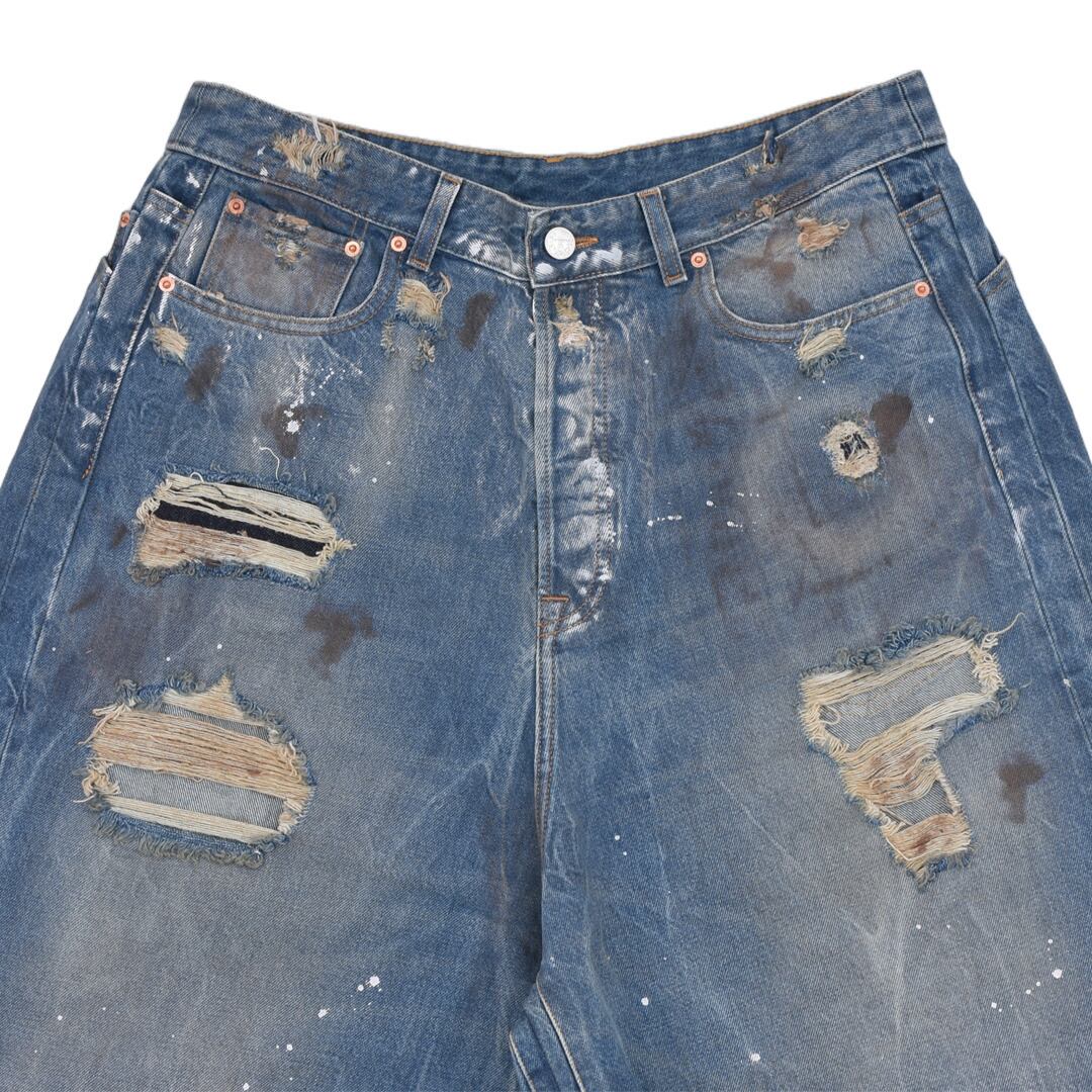 VETEMENTS】TRASHED BIG SHAPE DENIM SHORTS | AYIN