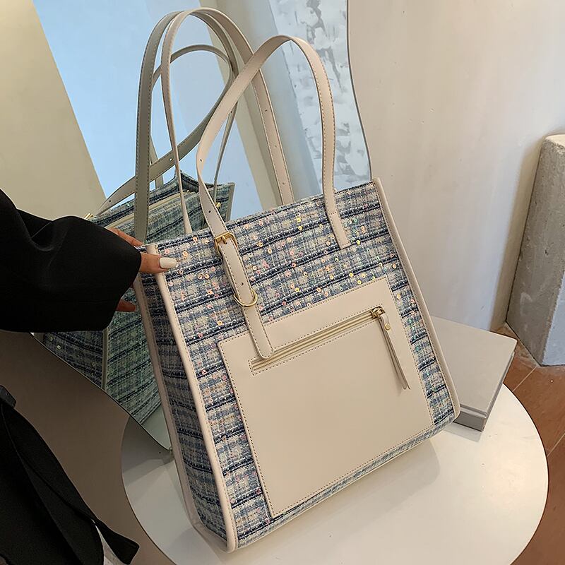 大容量ハンドバッグレディースバッグ2020新しい流行のファッションオールマッチウールシングルショルダーバッグネットレッドレディースポータブルトートバッグ Tiancai_Wing_Bag61152255284