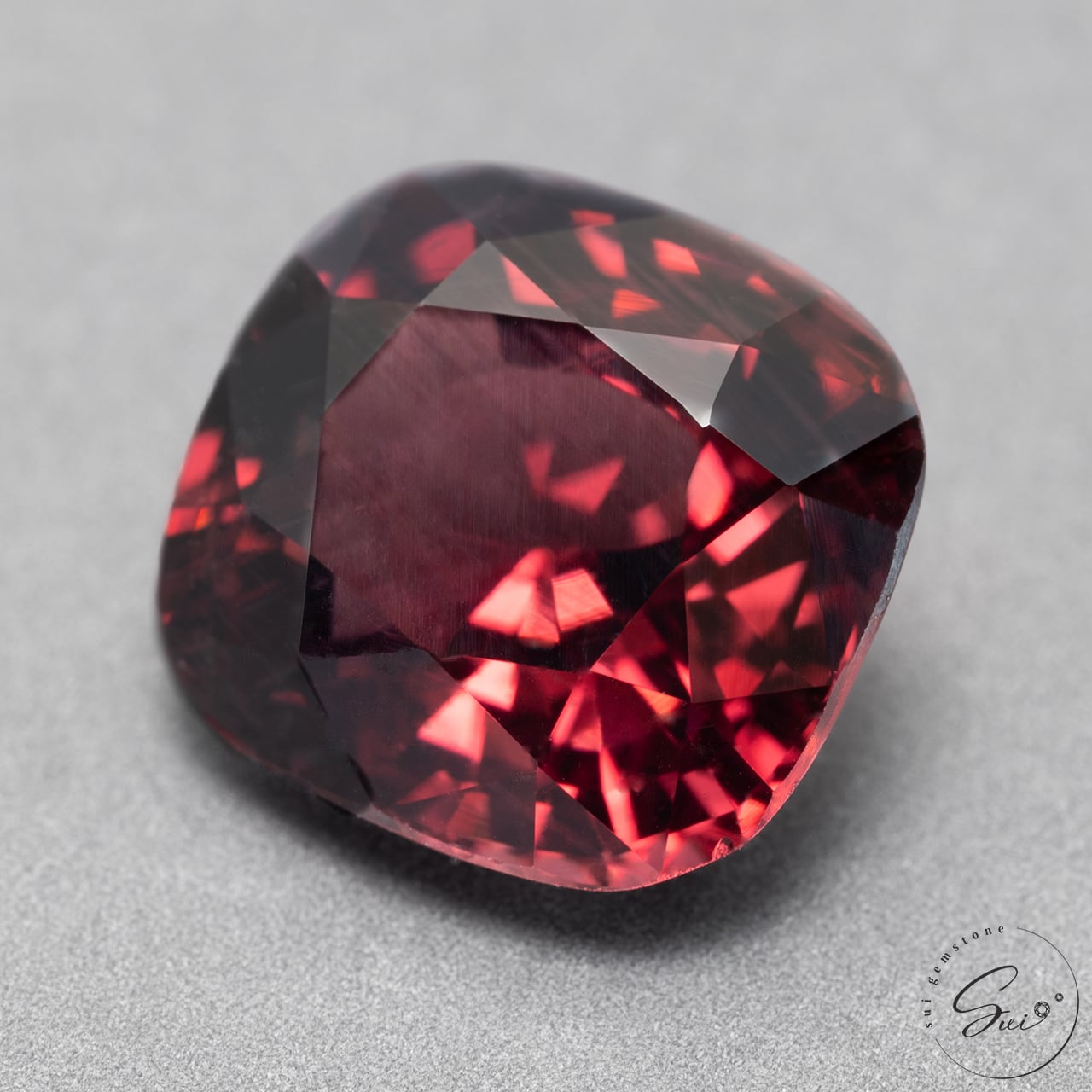 天然【非加熱】スピネル・オレンジーレッド 3.76ct GIA鑑別書 | SUI