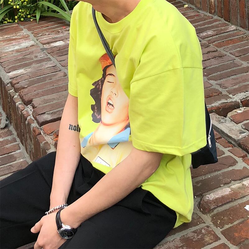 全1色 Tシャツ カットソー プリント カジュアル おしゃれ