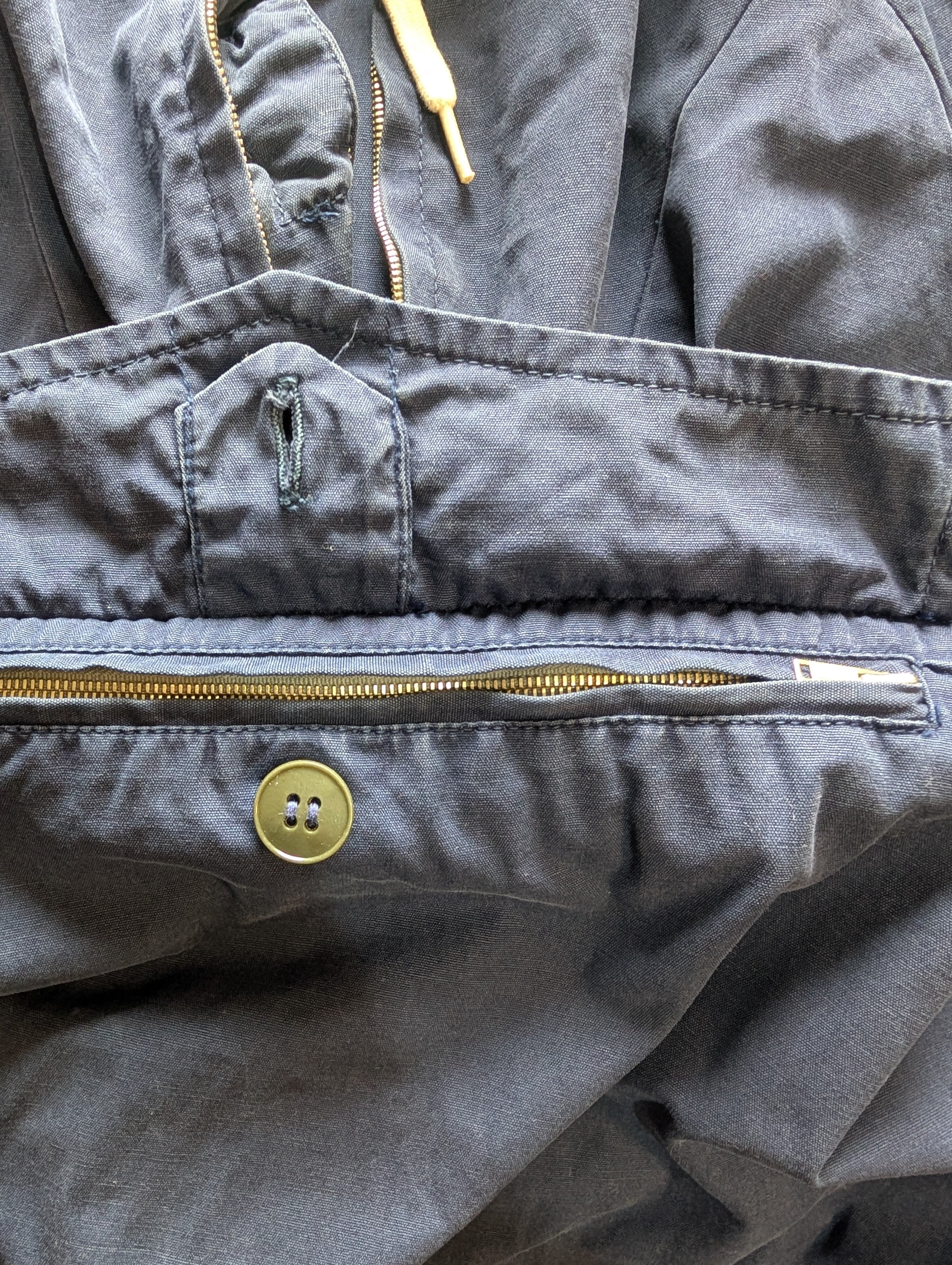 50-60s Sweden Vargen Cotton Anorak parka Navy GUSUM Zipper | P and