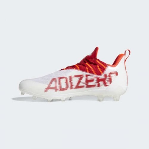 Adizero 11 アメフト スパイク ホワイト・ソーラーレッド | END ZONE