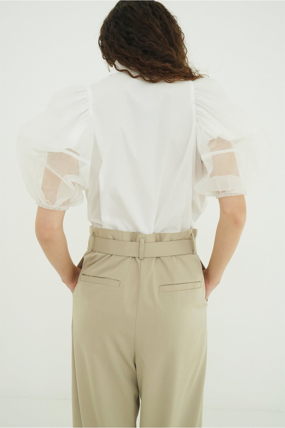 CLANE TULLE LAYERED SLEEVE SHIRTS | FLICKA ASHIYA