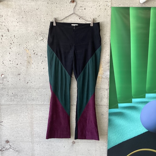 3 color switching flare pants