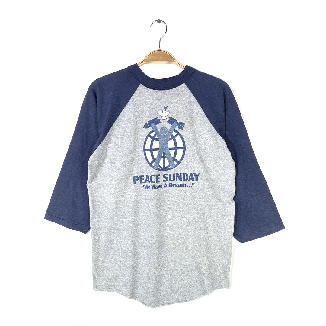 80s PEACE SUNDAY CONCERT ヴィンテージTシャツ ジャクソンブラウン スティーヴィーワンダー ロックフェスTシャツ メンズL 古着 @AAG1029