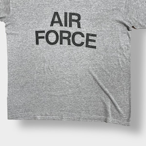 【USA古着】90s AIR FORCE プリント Tシャツ ロゴ ビッグサイズ シングルステッチ ヴィンテージ グレー 半袖 夏物 US古着